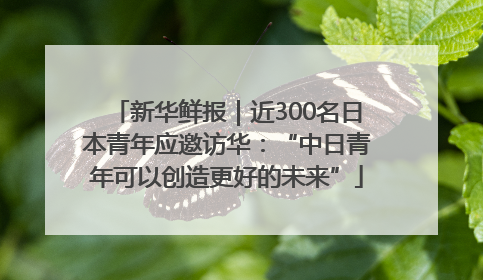 新华鲜报｜近300名日本青年应邀访华：“中日青年可以创造更好的未来”