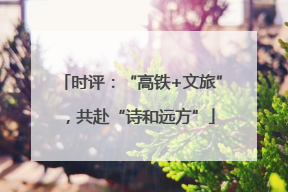 时评：“高铁+文旅”，共赴“诗和远方”