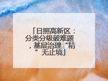 日照高新区：分类分级破难题，基层治理“精”无止境