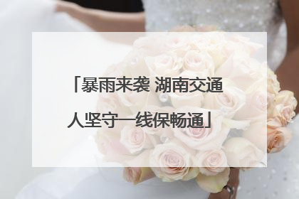 暴雨来袭 湖南交通人坚守一线保畅通