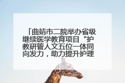 曲靖市二院举办省级继续医学教育项目“护教研管人文五位一体同向发力，助力提升护理效能学习班”