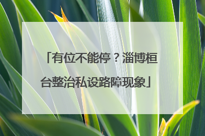 有位不能停？淄博桓台整治私设路障现象