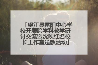望江县雷阳中心学校开展跨学科教学研讨交流暨沈映红名校长工作室送教活动