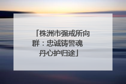 株洲市强戒所向群：忠诚铸警魂 丹心护归途