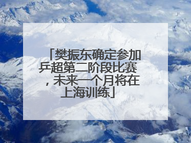 樊振东确定参加乒超第二阶段比赛，未来一个月将在上海训练