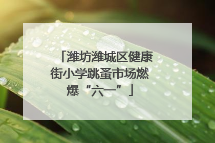 潍坊潍城区健康街小学跳蚤市场燃爆“六一”