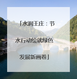 水润王庄：节水行动绘就绿色发展新画卷