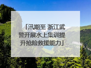 汛期至 浙江武警开展水上集训提升抢险救援能力