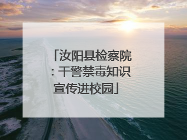 汝阳县检察院：干警禁毒知识宣传进校园