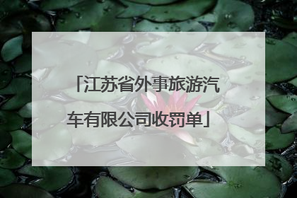 江苏省外事旅游汽车有限公司收罚单