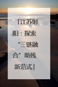 江苏射阳：探索“三链融合”助残新范式