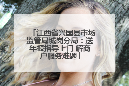 江西省兴国县市场监管局城岗分局：送年报指导上门 解商户服务难题