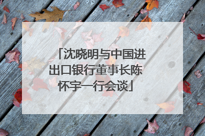 沈晓明与中国进出口银行董事长陈怀宇一行会谈