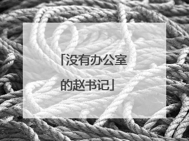 没有办公室的赵书记