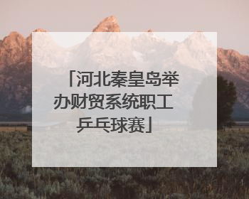 河北秦皇岛举办财贸系统职工乒乓球赛