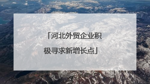 河北外贸企业积极寻求新增长点