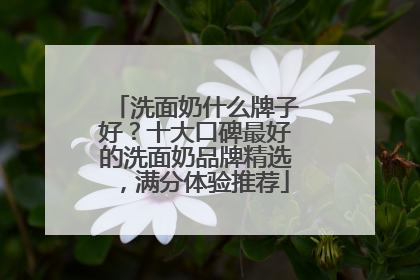 洗面奶什么牌子好？十大口碑最好的洗面奶品牌精选，满分体验推荐