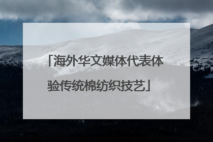 海外华文媒体代表体验传统棉纺织技艺