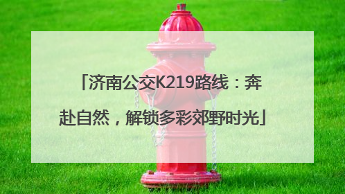 济南公交K219路线：奔赴自然，解锁多彩郊野时光