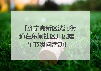 济宁高新区洸河街道在东闸社区开展端午节慰问活动