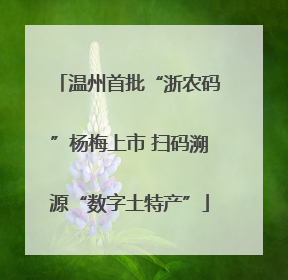 温州首批“浙农码”杨梅上市 扫码溯源“数字土特产”