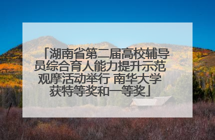 湖南省第二届高校辅导员综合育人能力提升示范观摩活动举行 南华大学获特等奖和一等奖