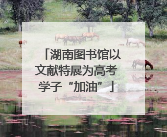 湖南图书馆以文献特展为高考学子“加油”