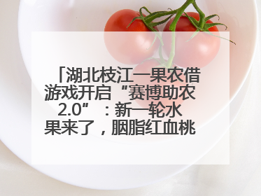 湖北枝江一果农借游戏开启“赛博助农2.0”：新一轮水果来了，胭脂红血桃已预售500单