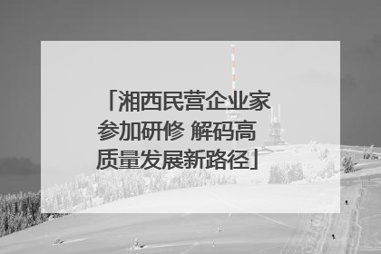 湘西民营企业家参加研修 解码高质量发展新路径