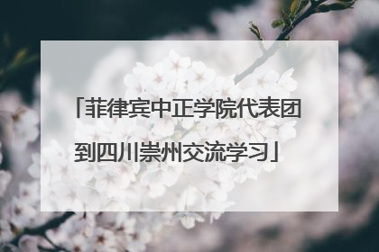 菲律宾中正学院代表团到四川崇州交流学习