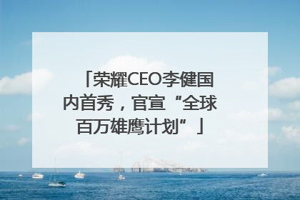 荣耀CEO李健国内首秀，官宣“全球百万雄鹰计划”