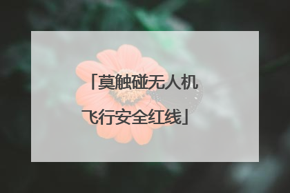 莫触碰无人机飞行安全红线