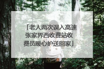 老人两次误入高速 张家界西收费站收费员暖心护送回家