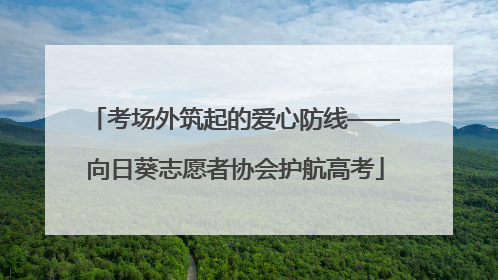 考场外筑起的爱心防线——向日葵志愿者协会护航高考
