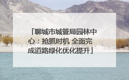 聊城市城管局园林中心：抢抓时机 全面完成道路绿化优化提升
