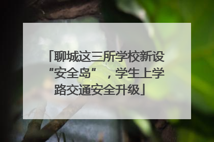 聊城这三所学校新设“安全岛”，学生上学路交通安全升级