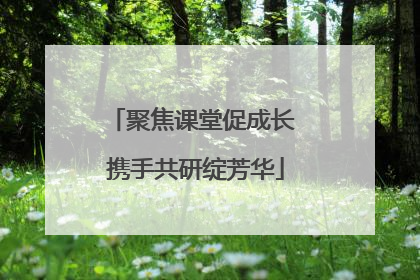 聚焦课堂促成长 携手共研绽芳华