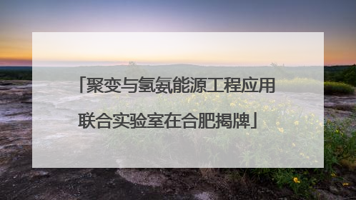 聚变与氢氨能源工程应用联合实验室在合肥揭牌