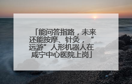 能问答指路，未来还能按摩、针灸，“远游”人形机器人在咸宁中心医院上岗
