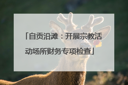 自贡沿滩：开展宗教活动场所财务专项检查