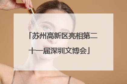 苏州高新区亮相第二十一届深圳文博会