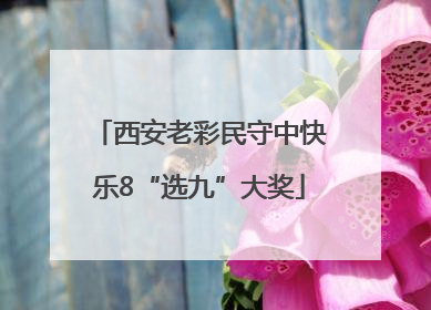 西安老彩民守中快乐8“选九”大奖