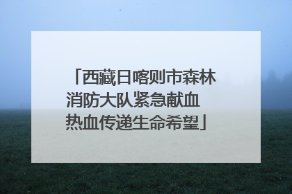 西藏日喀则市森林消防大队紧急献血 热血传递生命希望