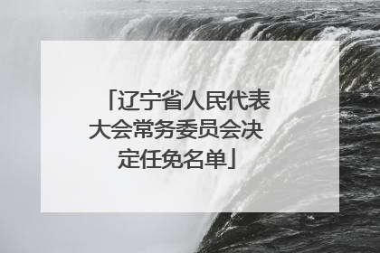 辽宁省人民代表大会常务委员会决定任免名单