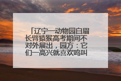辽宁一动物园白眉长臂猿猴高考期间不对外展出，园方：它们一高兴就喜欢鸣叫，怕影响考试