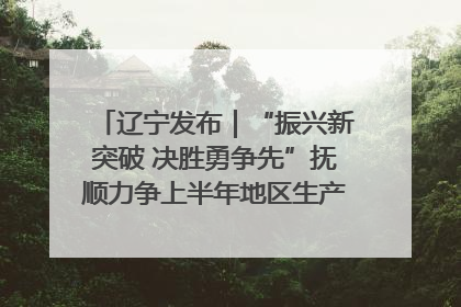 辽宁发布｜“振兴新突破 决胜勇争先”抚顺力争上半年地区生产总值增长7%左右