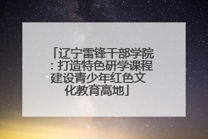 辽宁雷锋干部学院：打造特色研学课程 建设青少年红色文化教育高地