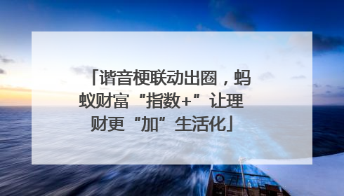 谐音梗联动出圈，蚂蚁财富“指数+”让理财更“加”生活化