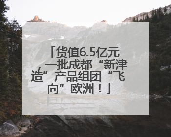 货值6.5亿元，一批成都“新津造”产品组团“飞向”欧洲！