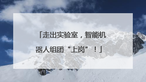 走出实验室，智能机器人组团“上岗”！